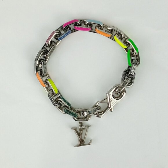 LOUIS VUITTON Black Monogram Charm Bracelet - Picture 1 of 6